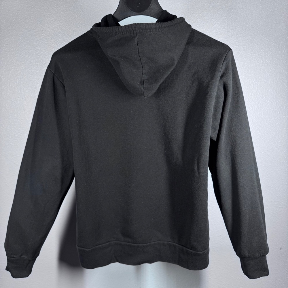 Nintendo Super Mario Bros Hoodie Mens Medium Black Graphic Pullover Sweatshirt - Picture 2 of 8